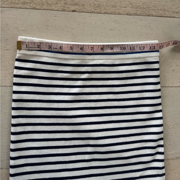KULE x Anthropologie Dee Knit White Blue Striped Nautical Pencil Tube Maxi M - Picture 10 of 12